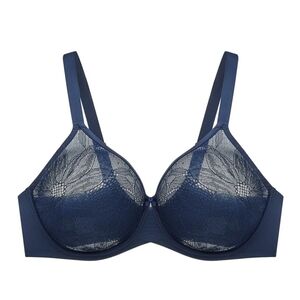 Understance Nora FlexWire Full Coverage Unpadded‎ Lace Bra Navy